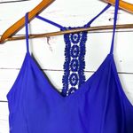 Ymi  Royal Blue One Piece Lace Back Swimsuit Size Large Photo 2