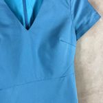 J.Crew Short Sleeve Blue V-neck Work Dress Sheath Size 6 Photo 2