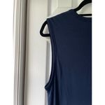 T by Alexander Wang Overlap MIDI Dress Blue Photo 7