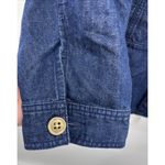 Talbots  Safari Hemp Blend Denim Jacket Front 4 Pockets Women's Blue Wash XLP Photo 7