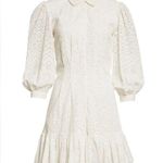 Veronica Beard  Kylan Eyelet Cotton Shirtdress in White,0, $499 Photo 0