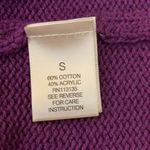Leo & Nicole  Purple Open Front Knit Cardigan Size Small Photo 3