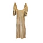 Moon River Tiered Clip Dot Midi Dress Beige Size XS Photo 3