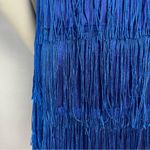 Handmade  Flapper Dress Fringe Blue 1920s‎ Great Gatsby Party Halloween Costume Photo 9