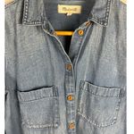 Madewell Chambray Long Sleeve Shirt Blue Size Small Photo 8