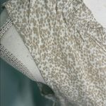 GAP Sleeveless Splitneck Mini Dress Khaki Beige Floral SIZE Medium Tiered Tan Photo 2