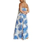 Ocean Breeze Seashells Linen Blend Sleeveless Sheath Vacation Maxi Dress Size M White Size M Photo 1