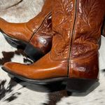 Vintage Real Leather Cowboy Boots Festival Rave Burning Man B22 Brown Size 6.5 Photo 2