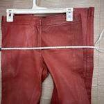 Theory - Burgundy Piped Leather Skinny Pants Size0 Photo 11
