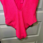 Decree  Hot Pink Textured Scoop Neck One Piece Swimsuit size L Photo 7