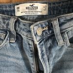 Hollister  Men's Blue Straight Jeans with Distressed Detail Photo 1