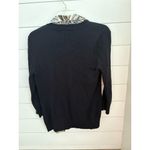 VENUE Women's Black Animal Print Ruffle Cardigan Size L Black Size M Photo 3