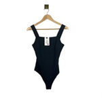 NWT ReoRia Square Neck Wide Strap Bodysuit in Black Size M Size M Photo 2