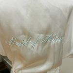 Linea Donatella Wedding White satin robe maid of honor wedding party Photo 4