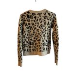 Halogen Leopard Print Pullover Sweater Women's Size S Crewneck BeigeBlack Casual Photo 2
