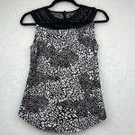International concepts White House Black Market halter Sleeves top with black beaded neckline Sz XS Photo 6