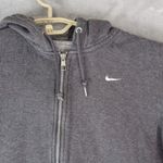 Nike Hoodie Classic Fleece Full Zip Jacket Womens Medium 586640-071 Gray Photo 2