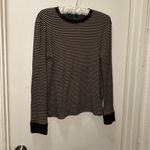 Ralph Lauren  Men's Brown and White Striped Long Sleeve Tee Photo 1