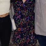 Saloni tie shirt floral dress Size 2 Photo 4