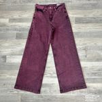 Gap  High Rise Stride Wide Leg Burgundy Jeans Women's A23 Photo 3