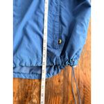 LL Bean Womens 3X Blue Hooded Lightweight Rain Jacket Anorak Drawstring Photo 3
