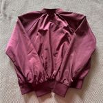 Free People  Womens Jacket Full Zip Wine Burgundy Bomber‎ Size Medium Photo 7