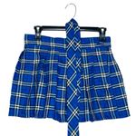 Spirit  Adult Blue Plaid Skirt Sz Small / Medium Photo 3
