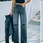 VICI Tayden High Rise Distressed 90s Flare Photo 3