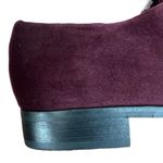 L'Agence L’AGENCE Velvet Pointed Toe Oxfords in Burgundy Size 6 Photo 7