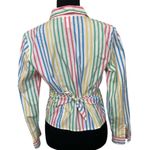 Talbots Vintage 90s  rainbow striped wrap Oxford top Photo 1