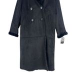 Ralph Lauren Lauren  Double Breasted Faux Shearling Coat Black Size XL Photo 6