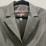 Rodier Gray Pinstripe Tapered Tailored Blazer Sz 44 Photo 2