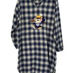 Vintage Warner Bros Tazmanian Devil Taz Flannel Nightgown Blue Plaid Siz… Size L Photo 0