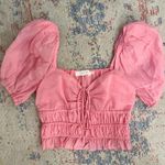 ASTR  Smocked Puff Sleeve Top - Pink Photo 2