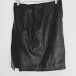 KC Collections 100% Leather Pencil Skirt Black Size 10 Photo 6
