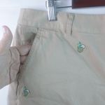Brooks Brothers  14 35 Pineapple Embroidered Khaki Shorts Plus Photo 7