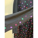 Akris NEW Punto Multicolor Dot Mulberry Silk Dress in Black/Multi - Size 12 Photo 5