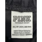Victoria's Secret  PINK Crushed Velvet Velour Joggers XS BLACK soft Athleisure Photo 3