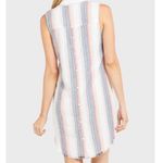 Anthropologie  Large Cloth & Stone Blue Pink White Striped Sleeveless Mini Dress Photo 9