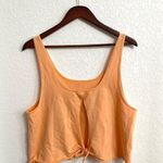 Aerie Offline Womens Top Cropped Orange Tank Tie Back Sleeveless Size Large Photo 1