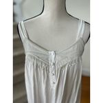 Source Unknown Vintage White Lace Trim Sleeveless Button Front Night Gown Regency Coquette Photo 4