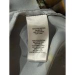 Elie Tahari  Womens Floral Satin Top Party Blouse Size S Gray Blue Short Sleeve Photo 10