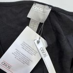 ASOS Blouse Womens 10 Black Tie Front Crop Top Long Bell Sleeve V Neck Wrap Photo 2