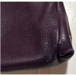Coach Leather Purple Pebble Hobo Shoulder Bag Gold Zippers Chain Purple Interior Photo 12