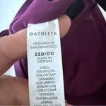Athleta  Bra Cup Wrap Halter Bikini Top 32D/DD Berry Photo 7