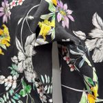 H&M Black Floral Pants Photo 3
