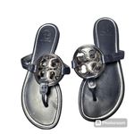 Tory Burch  Miller Perfect Navy/ Silver Sandals Size: 6 Photo 0