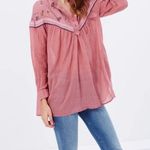 Free People  Hearts And Colors Printed Top / Shirt Women's Blouse Size Small Photo 11