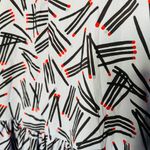 Kate Spade Women's Purple Ruffle Sleeve Matchstick Print Midi Dress Size 4 Photo 8