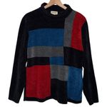 Alfred Dunner Color Block Sweater‎ in Red, Blue, Black, and Gray NWOT  Photo 0